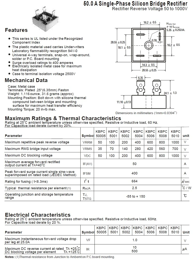 диодная сборка kbpc5010 характеристики. диодный мост kbpc5010. диодный мост kbpc5010 характеристики. диодный мост 50а 1000в кврс5010. диодный мост 50а 1000в кврс5010.