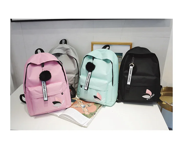 

Fashion leaves men and women backpack bag contracted travel bag pendant double back 2021 high school students