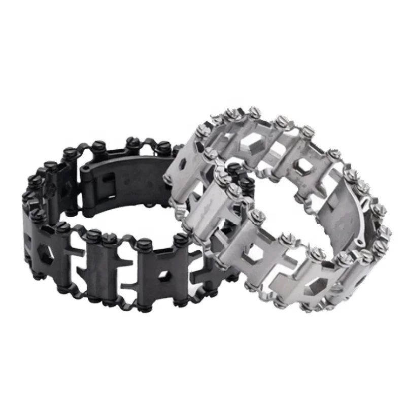 

Outdoor Spliced Bracelet Multifunctional Wearing Screwdriver Tool Hand Chain Field Survival Bracelet for outside