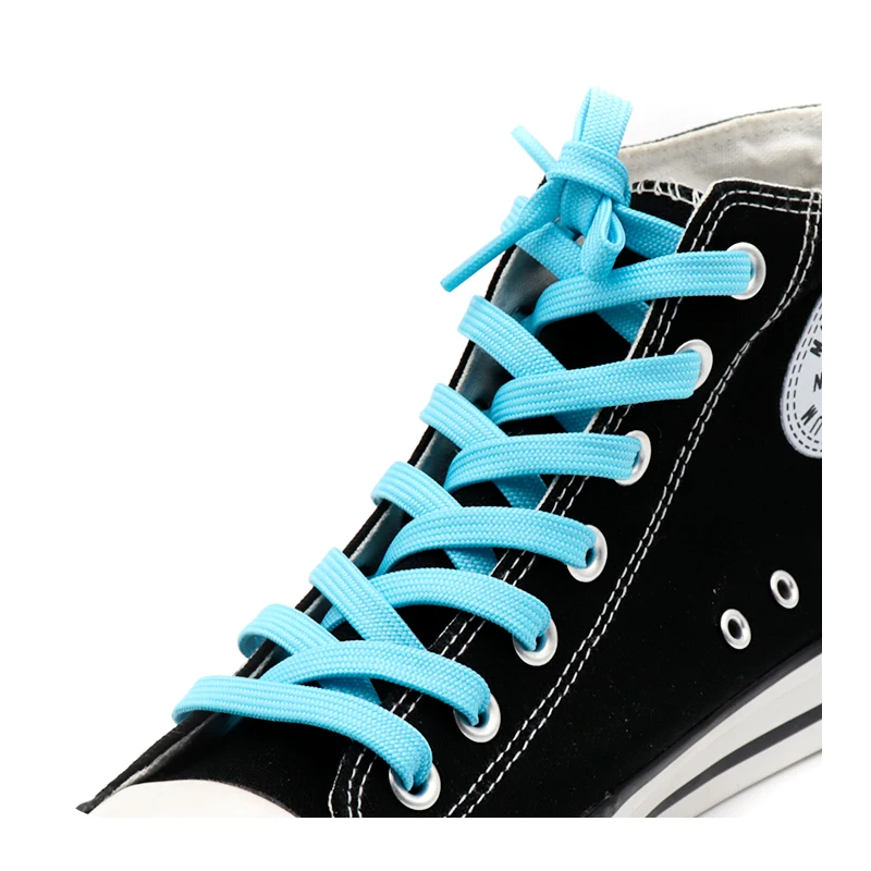 

Weiou Lace Company Brand New Fashion Support Custom Length And Logo Multi Color Polyester Draw Cord Elastic AF1 Shoelaces, Customized