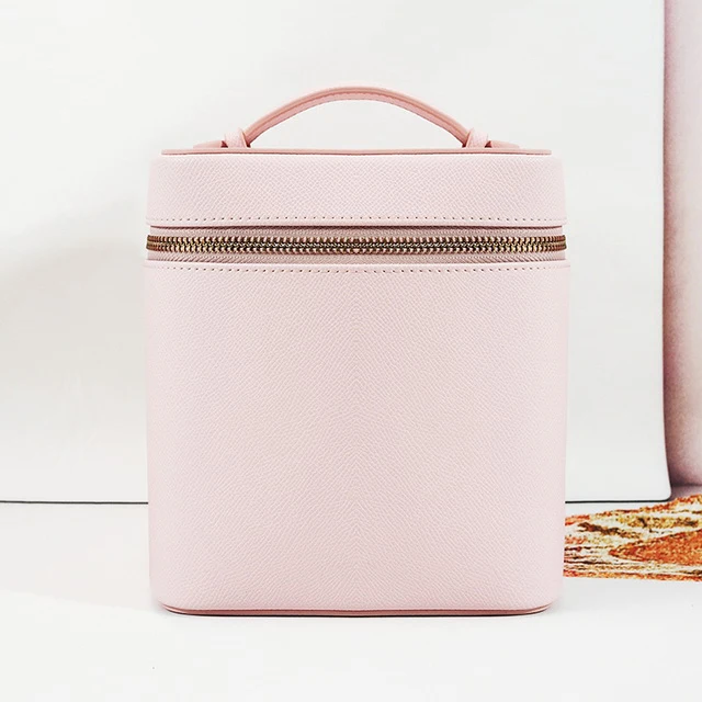 

High Quality Luxury Genuine Leather Travel Large Makeup Cosmetics Bag, Customized