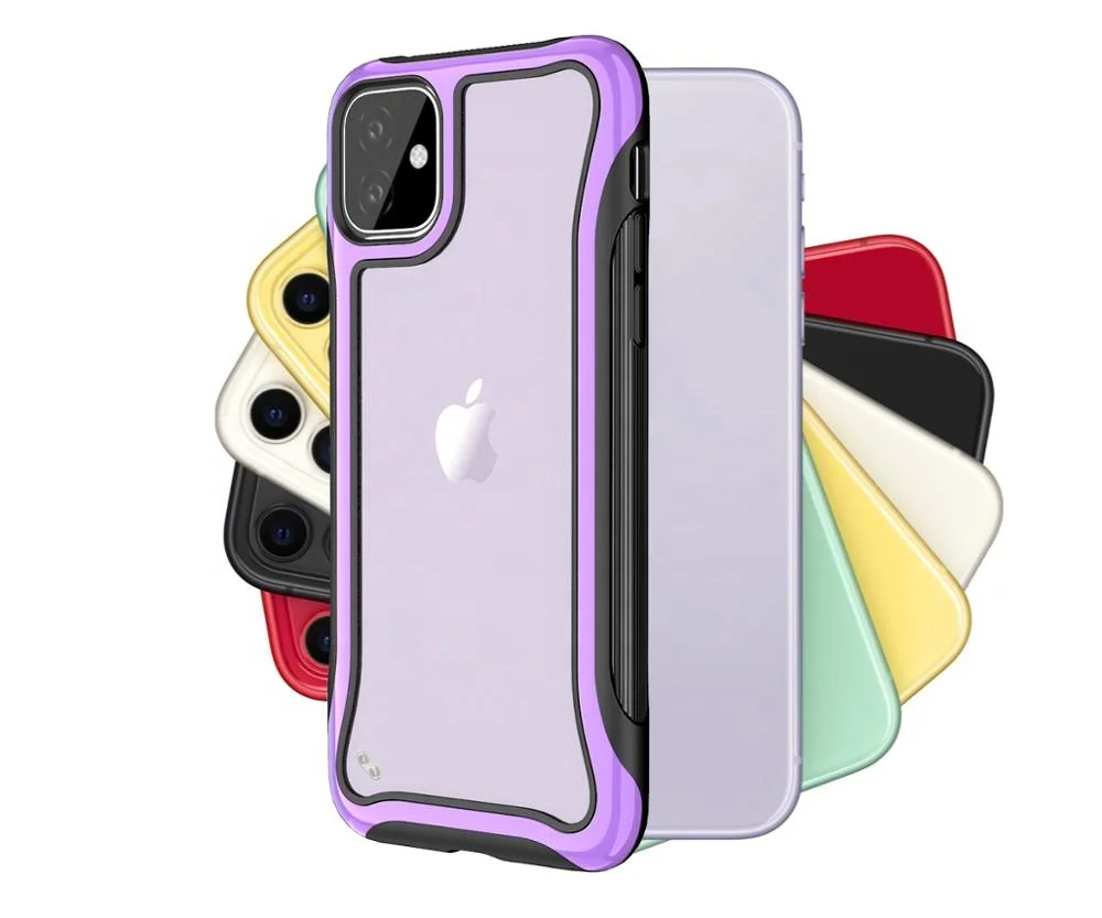

Factory new arrival double color mobile phone accessories tpu pc shock proof clear phone case for Iphone 11 9 SE 2020, Multi-color, can be customized