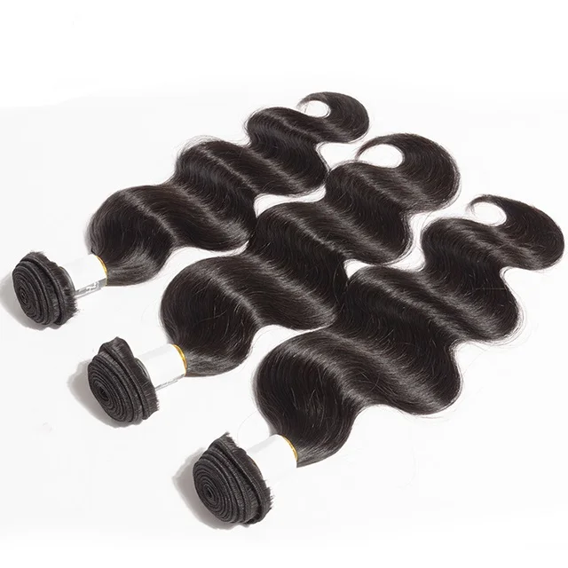 

brazilian wholesales price human hair double drawn 100% unprocessed cuticle aligned human virgin hair body wave weave bundles, Natutal black