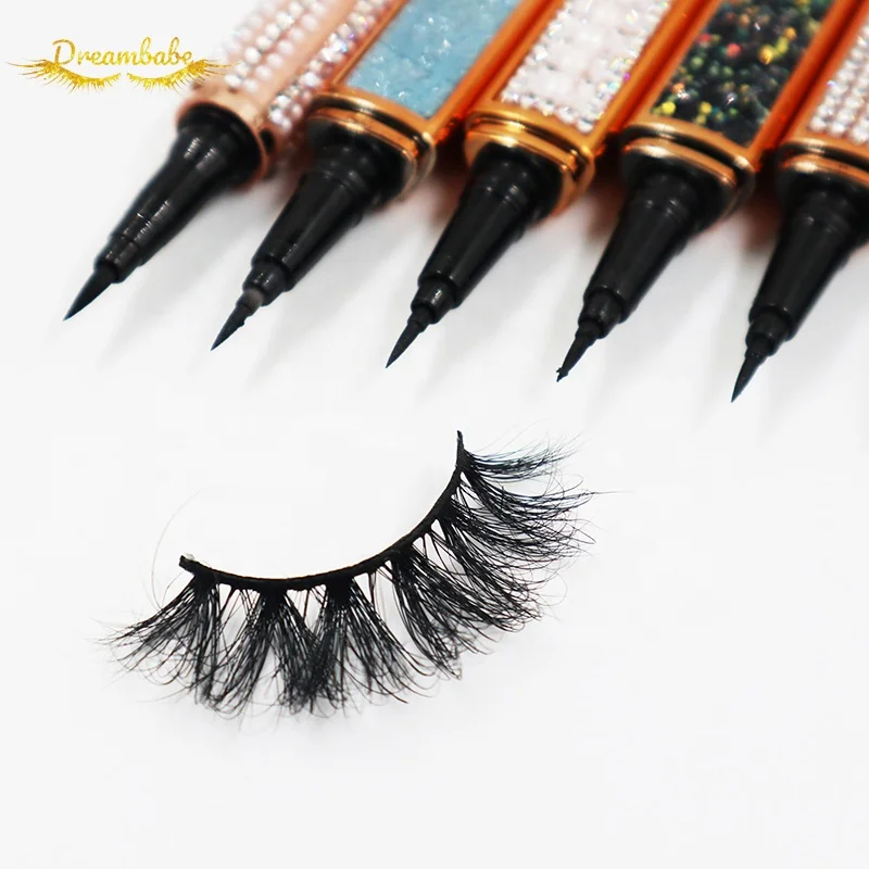 

Wholesale waterproof eye liner Private Label 10 color liquid glitter eyeliner glue pen self-adhesive eyelash liquid