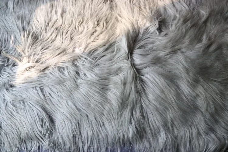 Wholesale Long Haird Goat Skin Fur Plate 15-20cm Long Hair Goat