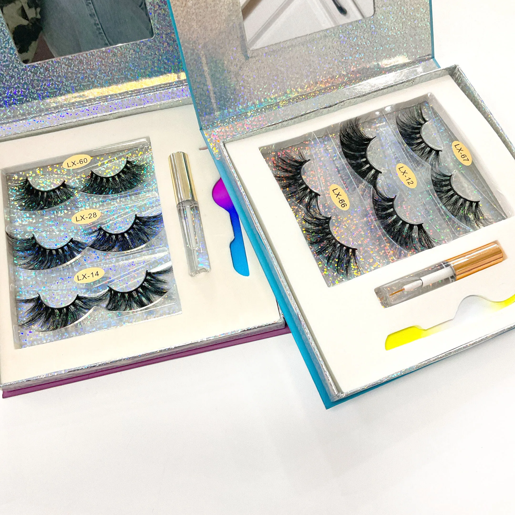 

Wholesale Private Label 25 mm 3d Mink Lashes 25mm Eyelashes Full Strip Lashes With Custom Packaging, Black