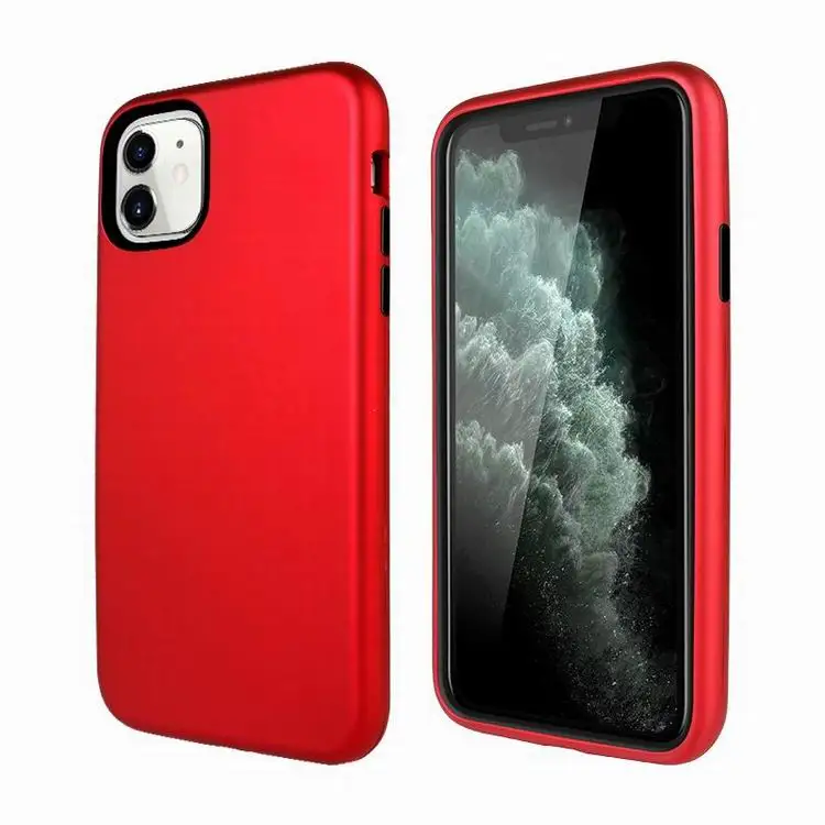 

The most supported PC protective case and thin silicone soft inner three in one mobile phone cover for iPhone 12 pro max, 6 colors