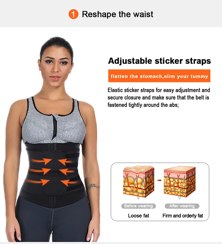 
Women Slimming Tummy Control Adjustable Compression Double Belt Custom Logo Latex Waist Trainer Private Label 