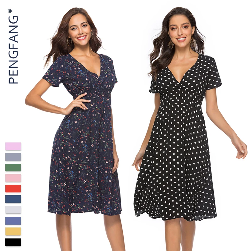 

Summer bohemian floral lady elegant long dress women casual dresses, Yellow/white/blue/black/navy/red