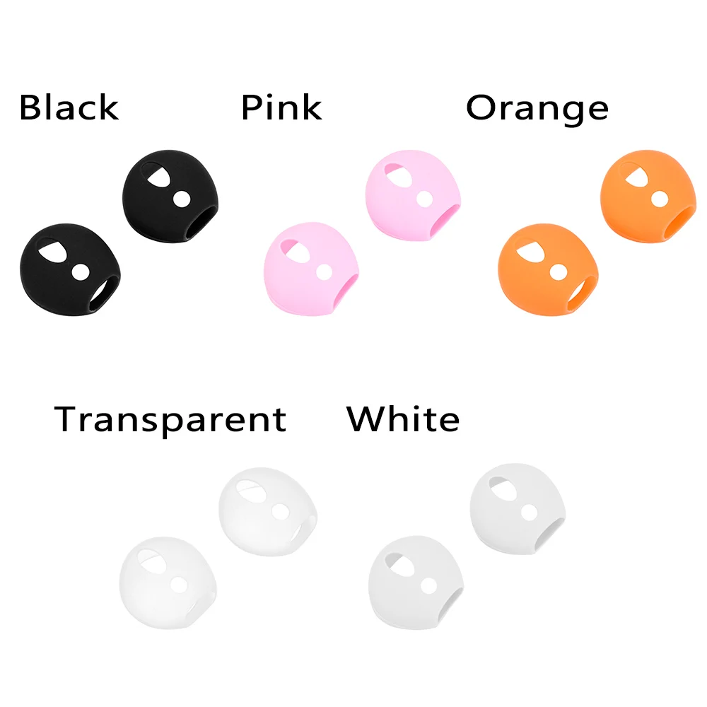 

1 Pair Anti-Slip Ear Tip For Airpods Silicone Ear Hooks Cover, Black,white,clear,pink,orange