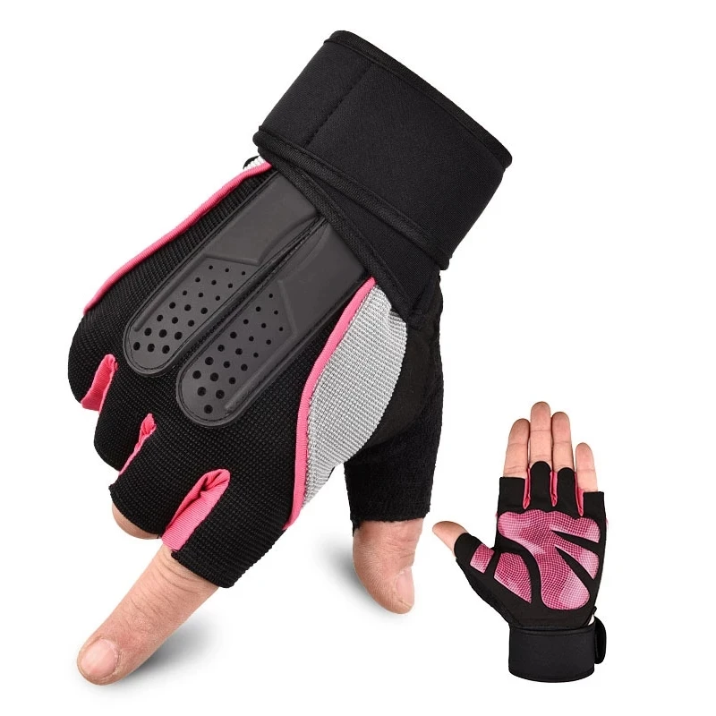 

Wholesale Yoga Sarung Tangan Guantes Gym Gloves Sport Fitness Exercise Gloves Fingerless Mitten Knuckle Guard Compression Gloves, Orange pink blue