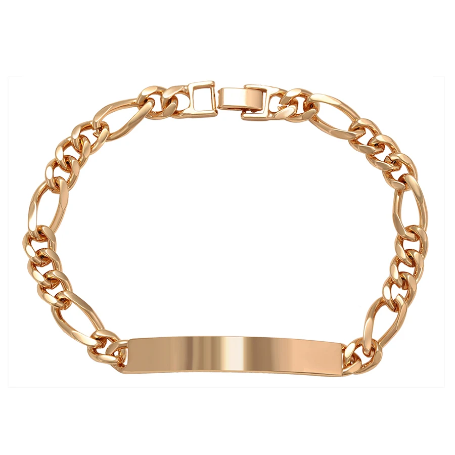 

76708 xuping fashion no stone cuban link chain bracelet design jewelry