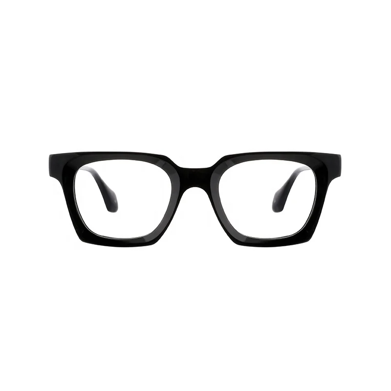 

2021 Wholesale Hign End Custom Logo Vintage Design Women Bevel Acetate Frame Optical Glasses