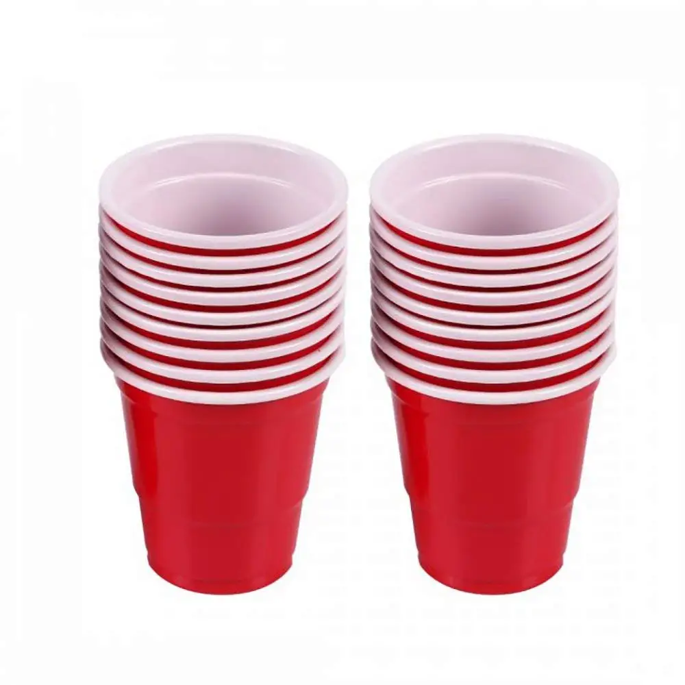 Disposable Shot Glasses 2oz Red Plastic Shot Cups Mini Party Cups For