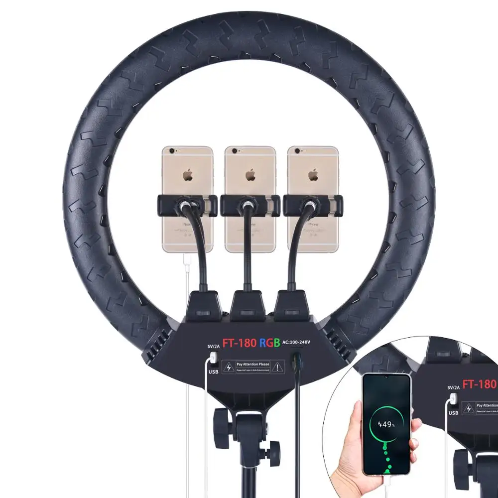 

2021 High Quality Adjustment Panel Selfie Led Ring Light With Phone Stents