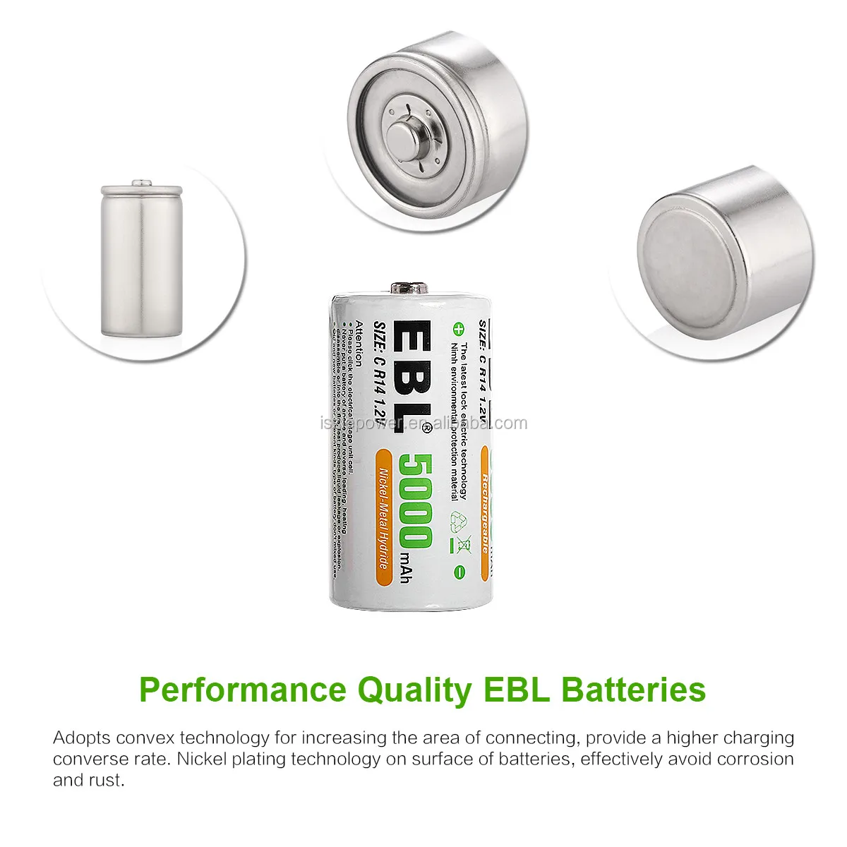 Ebl Wholesales 2 Counts C Size 5000mah Rechargeable Batteries With Deep Cycle Buy 12v 3546