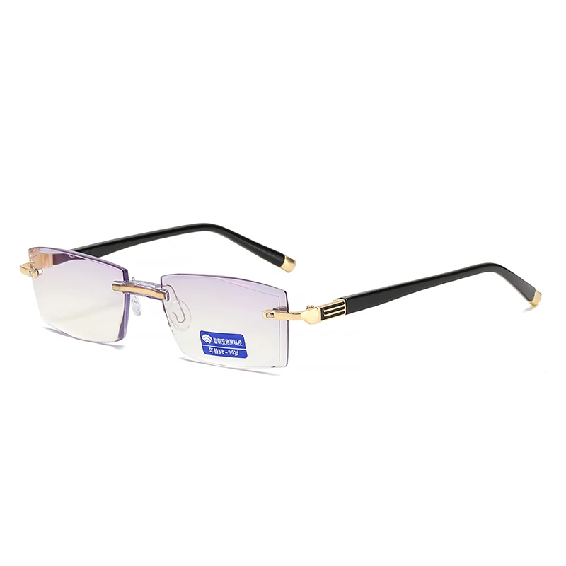 

Rimless Blue light blocking Reading Glasses For Men Squared Lens Metal legs1.0 1.5 2.0 2.5 3.0 3.5 4.0