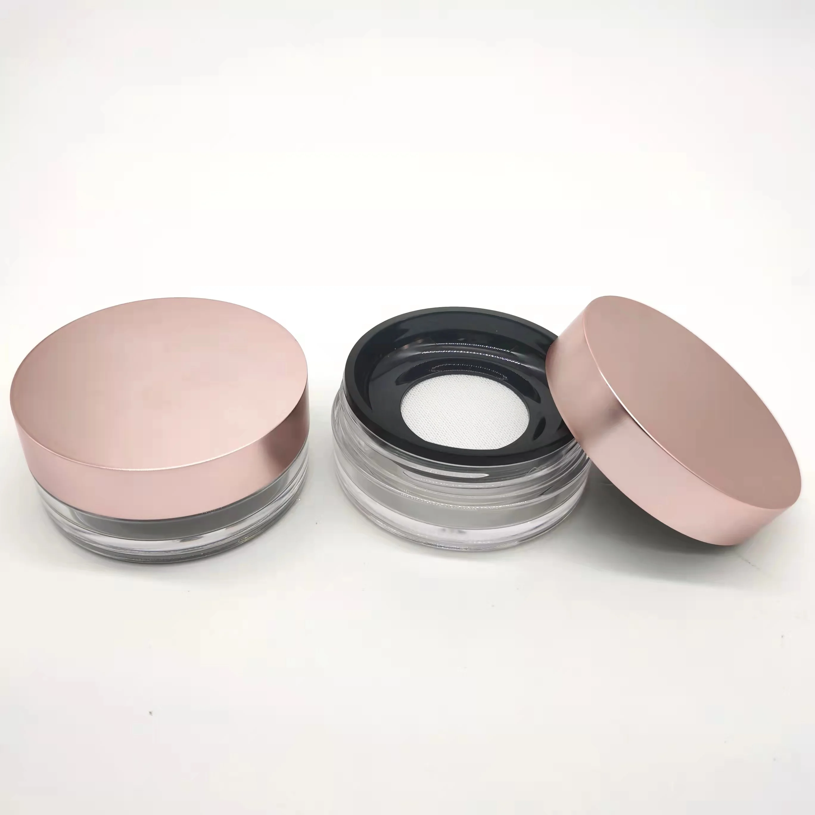 

cosmetic round loose highlighter powder containers case loose powder jar