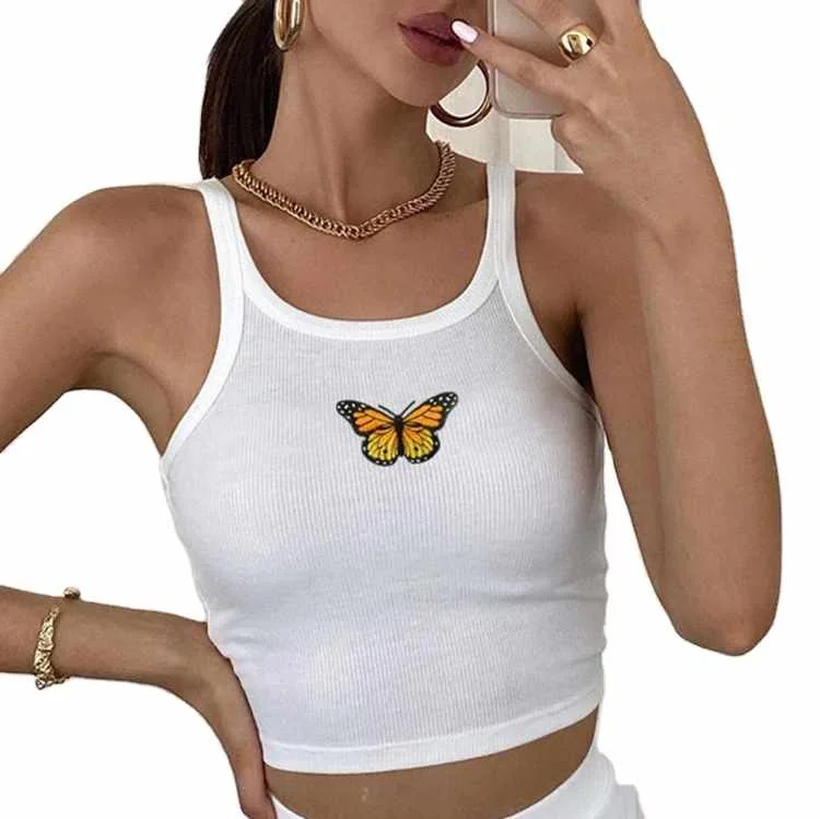 

Women Sexy Party Dress Butterfly Women Vest Crop Top, Picture color