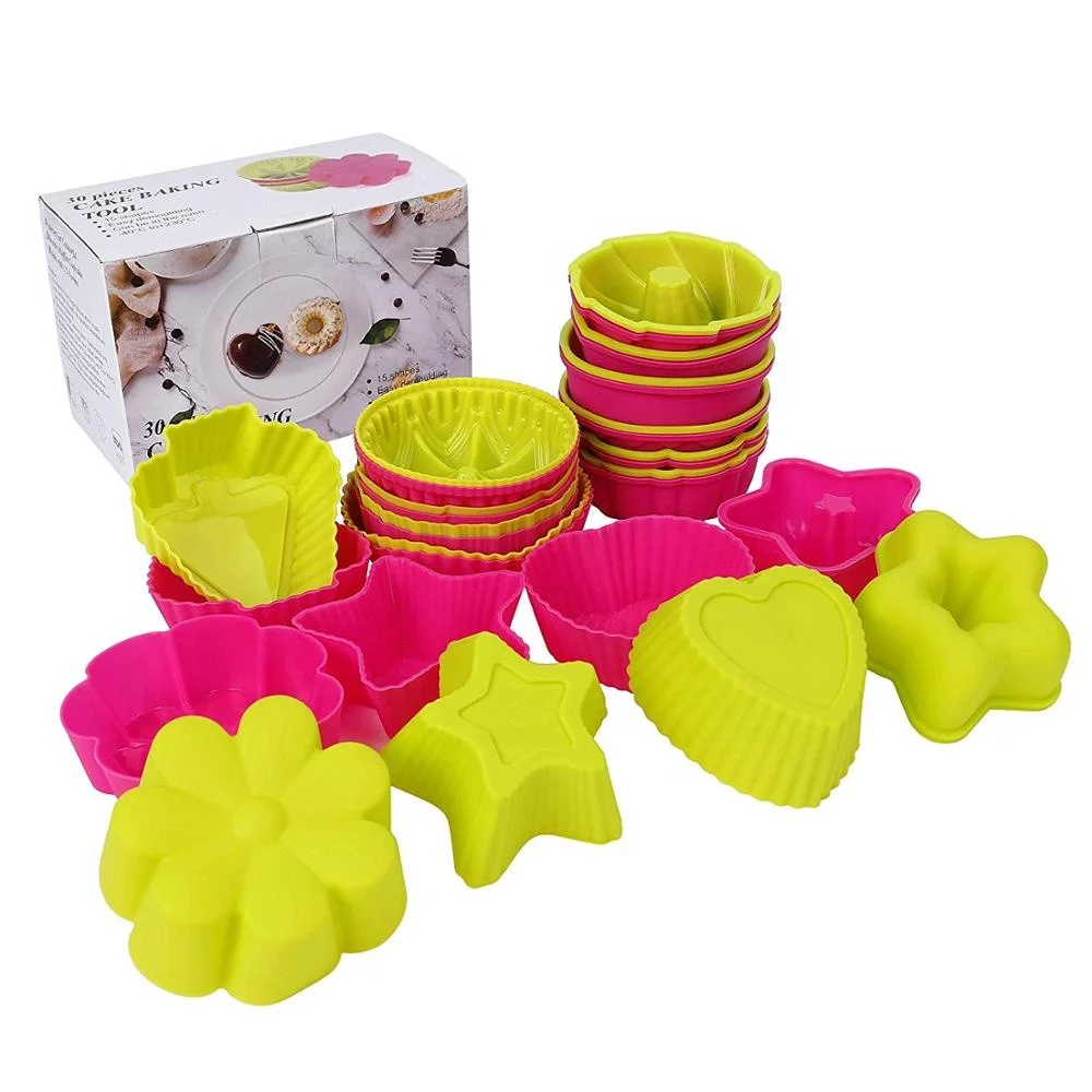 

Amazon Hot Sale 30pcs Silicone Donuts Muffin Mold -