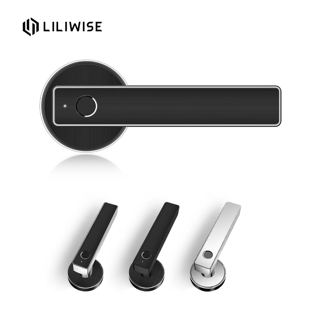 
Simplified Lever Security WiFi Bluetooth APP Access Smart Keyless Fingerprint Cabinet Door Handle Lock 
