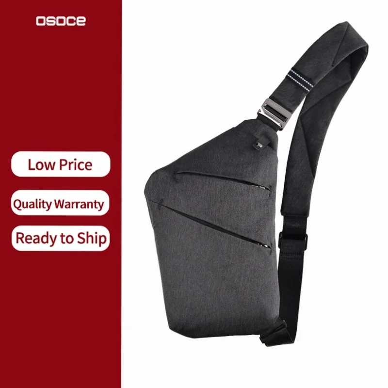 

OSOCE B13-1 High Quality Small Travel Fashion Sports Nylon Cross Body Chest Crossbody Shoulder Sling Bag Men, Black;gray;red;blue;brown etc.