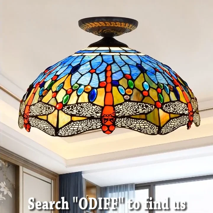 Dome Light Fixture Stained Glass Dome For Decorated Fixture Flush Mount Light Semi ...