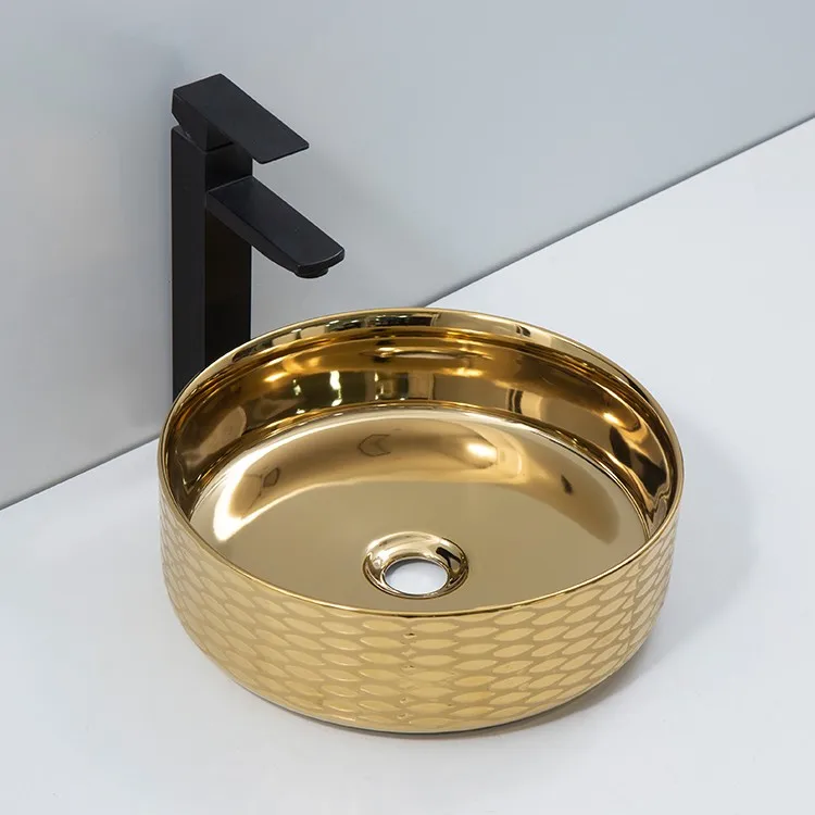 antique-gold-bathroom-sink-9514B-E-292-perspective-detail-liquid-mirror-gold-interior-woven-relief-texture