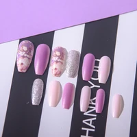 

JayJoy 3D New Designs Artificial Creative Pink Shining False Nail Tips