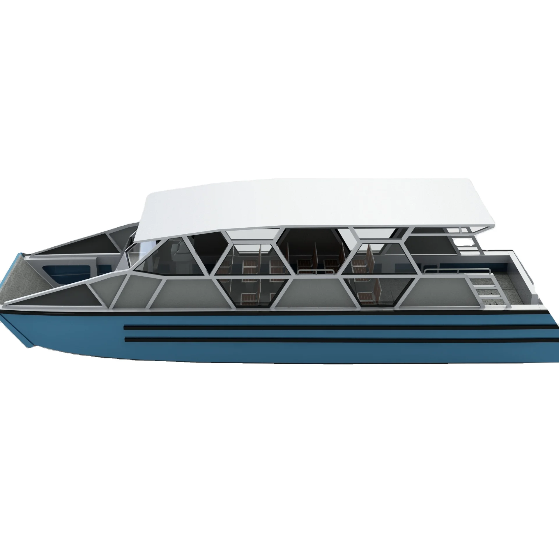 

China Factory Quality 12.6m 30seats Aluminum Durable and Safe Water Taxi Passenger Boat Hot Sales, Customized color