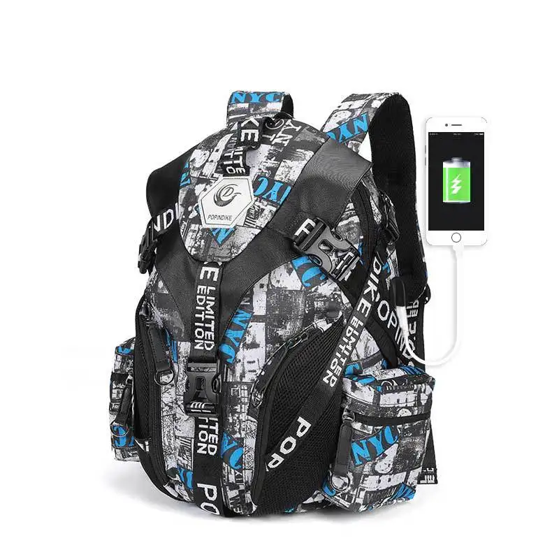 

China Trendy Beetle NYC Camping Travel Kitbag Shoulder Bag Rucksack Backpack With USB Charging Headphone port, Customized color