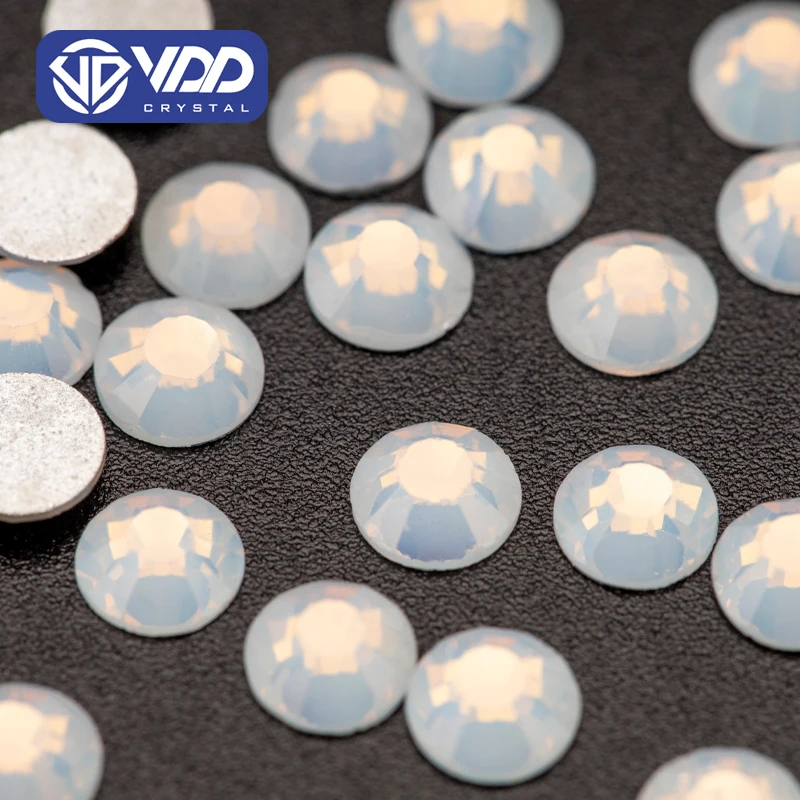 VDD 044 White Opal SS3-SS30 Non Hotfix Glass Rhinestones Crystal Flatback Stones Diamond Nail Art DIY Crafts Accessories
