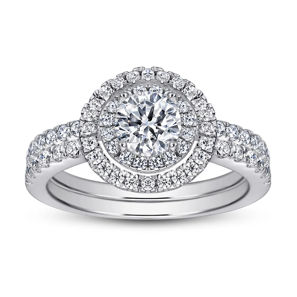 

2021 Temperament Sterling Silver Women Ring Set Cubic Zirconia Ring Wedding Ring