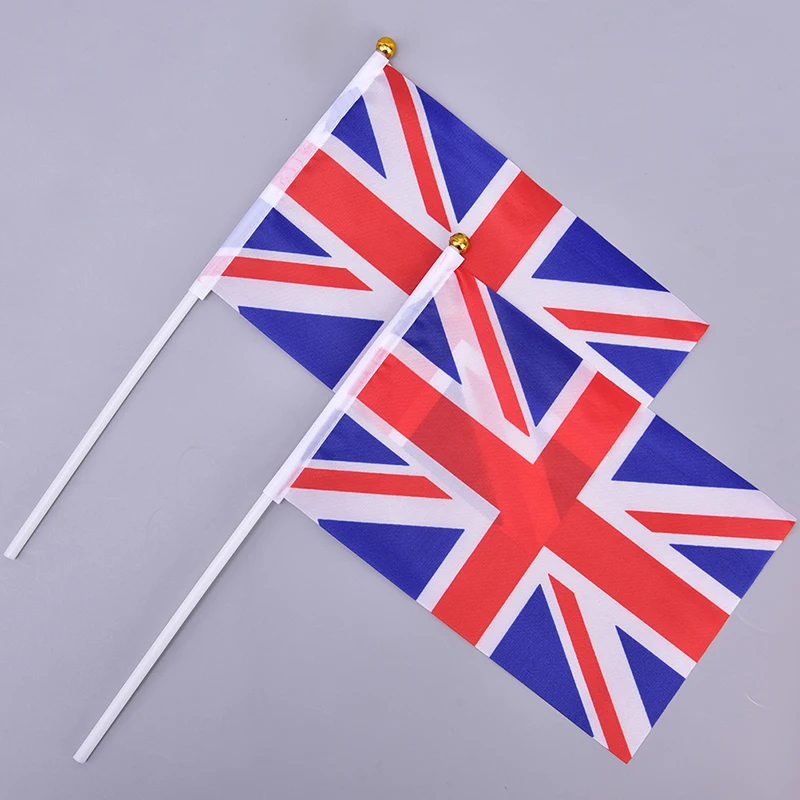 

Free Shipping England Flag European Football Polyester Table Flags English Flying Country Hand Waving Stick EURO Hand Flags