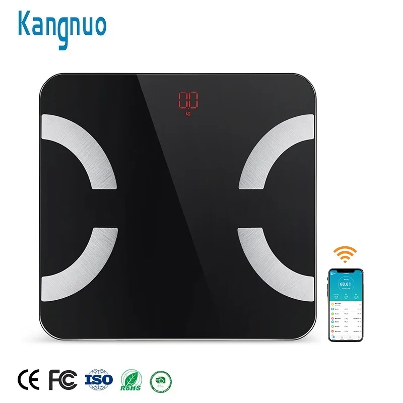 

180Kg Blue Tooth Digital Electronic Personal Bodyfat Blue Tooth Weighing Scale, Black/customized color