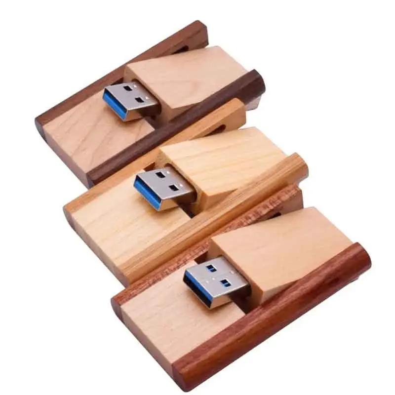 

Swivel Wooden Usb Flash Drive 4GB 8GB PenDrive with customized logo engraved Cheap price Wood USB best gift usb 2.0/3.0 16gb
