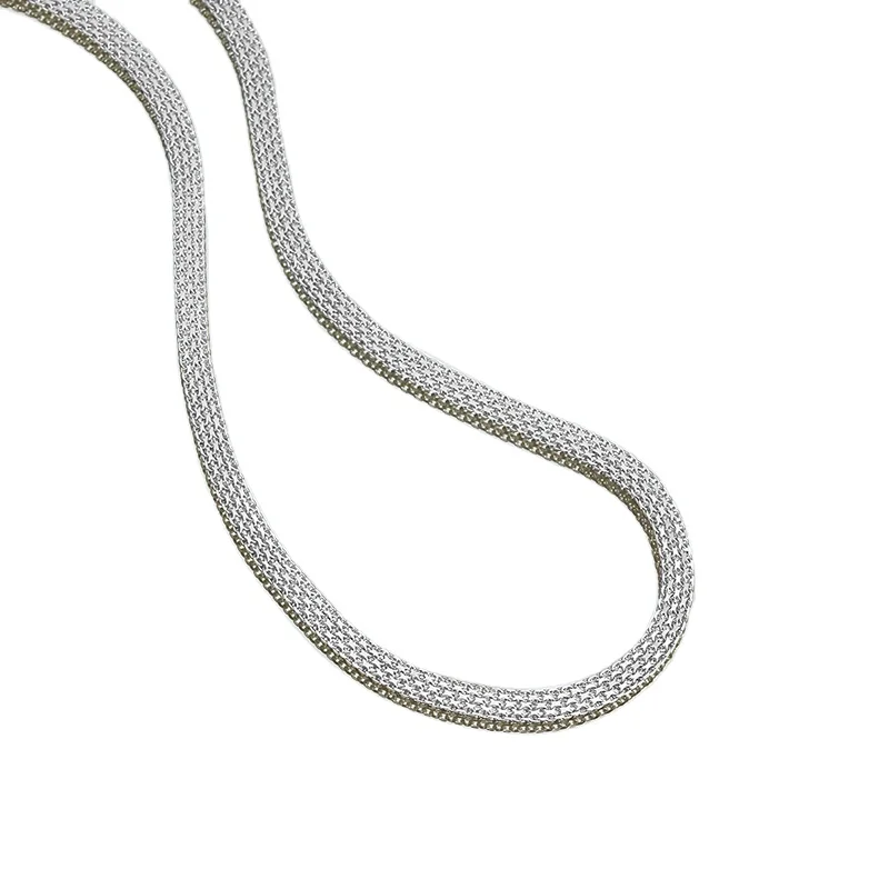 

Minimalist 925 Sterling Silver 18K Gold Plated Necklaces Chunky Chain for Ladies