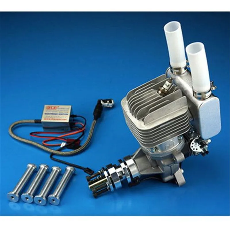 Dle Dle55ra Gasoline Engine 55cc Single Stroke Two Exhaust Wind Cold ...