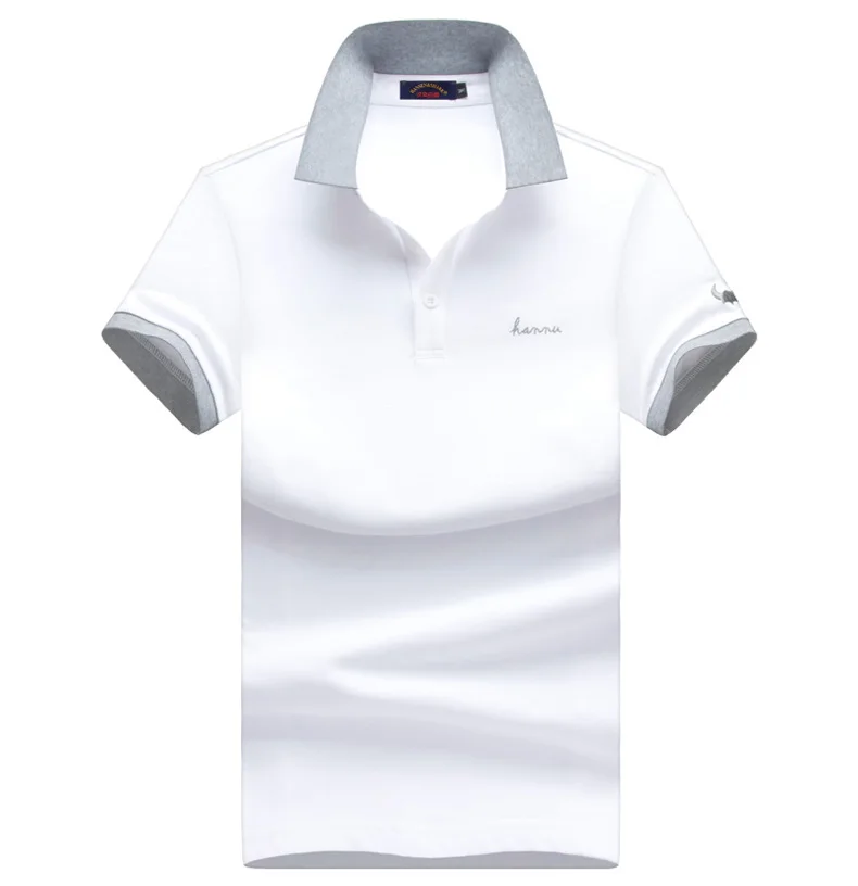 

Polo Shirt short Sleeve With Embroidery Men Casual Custom Embroidered Cotton Anti Technics Style shirt