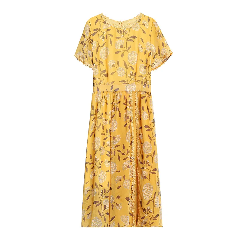 

Women's Casual Summer Clothes Floral Print Summer Chiffon Dress, 1 color