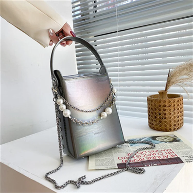 

Gradual Change Handbag 2021 New Fashion Summer Pearl Chain Single Shoulder Crossbody Messenger Bag for Women Luxury