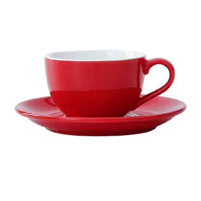 

Mikenda Cappuccino 150ml Color Coffee Ceramic Cup with saucer set with logo design