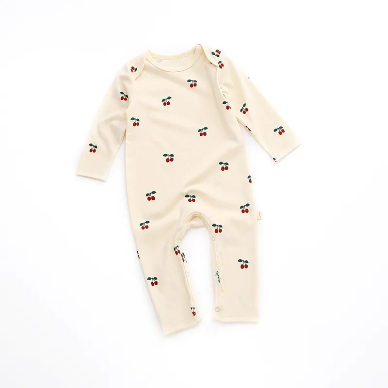 

Custom Logo Autumn Newborn Toddler Boys Girls Clothing Long Sleeves Floral Jumpsuit Cotton Baby Jumpsuit, Photo showed and customized color