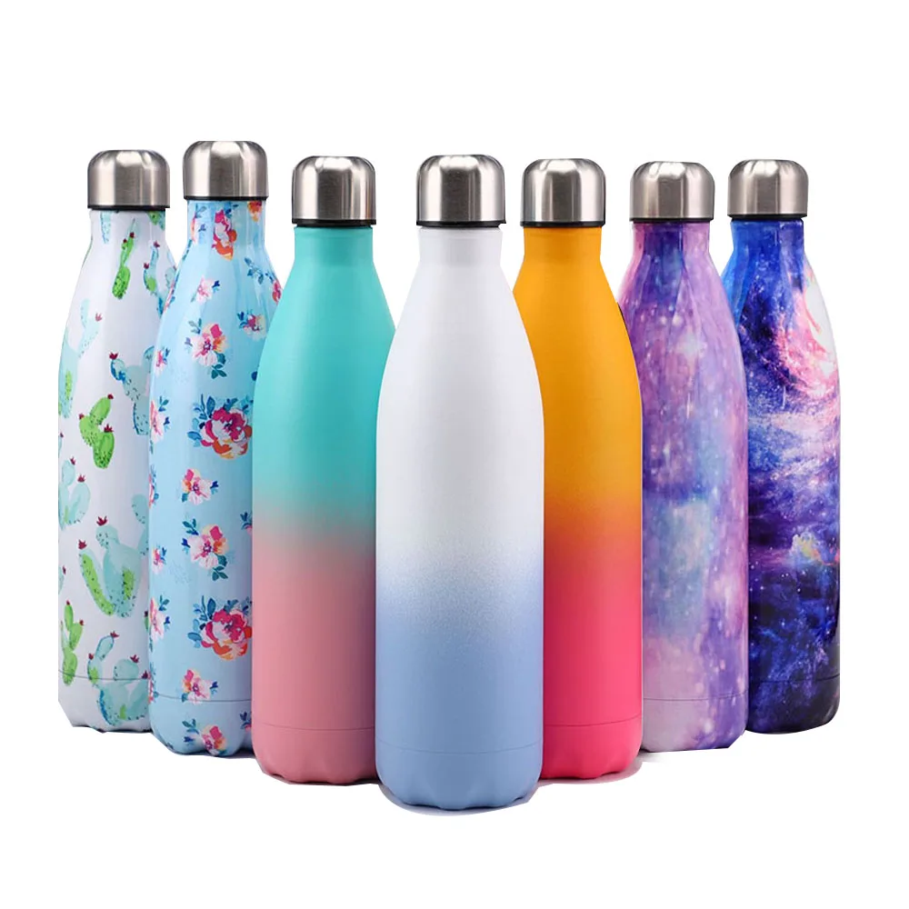 

Custom Logo Matte Metal Vacuum Insulated Water Bottles 500ml Sports Stainless Steel Sublimation Water Bottles