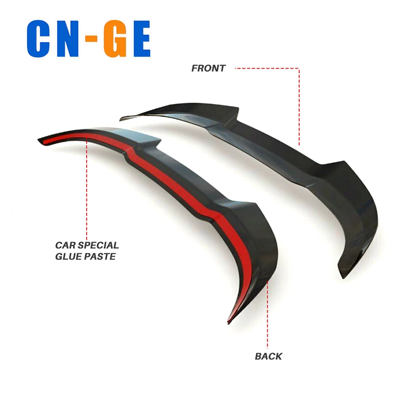 Plastic ABS gloss Black or Carbon fiber look rear spoiler extension for Ford ford fiesta mk8 ST 2018-2023