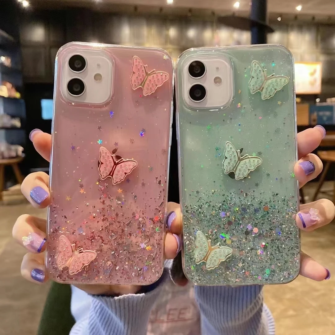 

Anti-fall air cushion Epoxy bronzing mobile phone case for iPhone12 pro max, Multiple colors