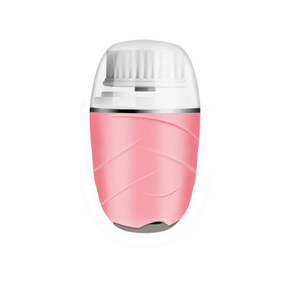 

Mini portable waterproof sonic electric silicone cleaner 3 in 1 face cleansing brush face brush, White/pink/gold champagne