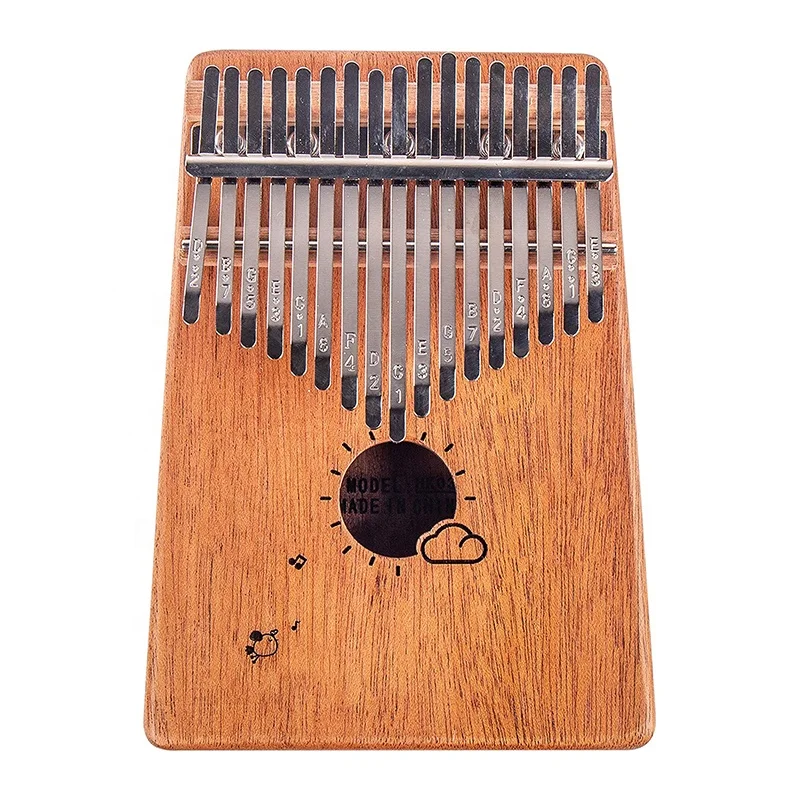 

Crystal Limba 17 Keys Kalimba Acrylic Case Mahogany Key Mahogan Steel Thumb Piano, Multi