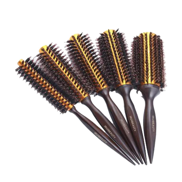 

Customized Logo Boar Bristles Round Brushes For Hair Professional