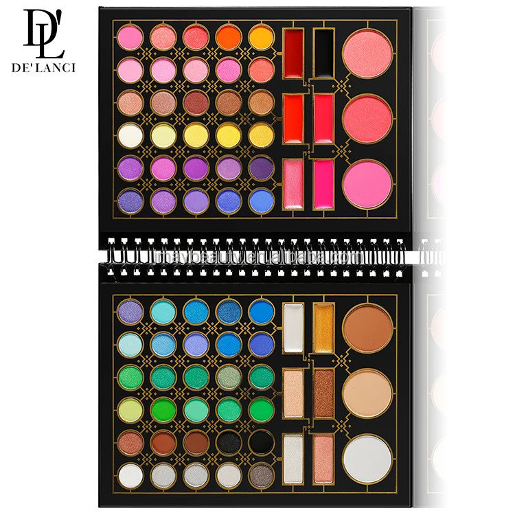 

DELANCI 78 Color Page Turning in Book Sharp Eyeshadow Palette Cosmetics makeup eyeshadow lipstick highlighter contour palette, 78 colors